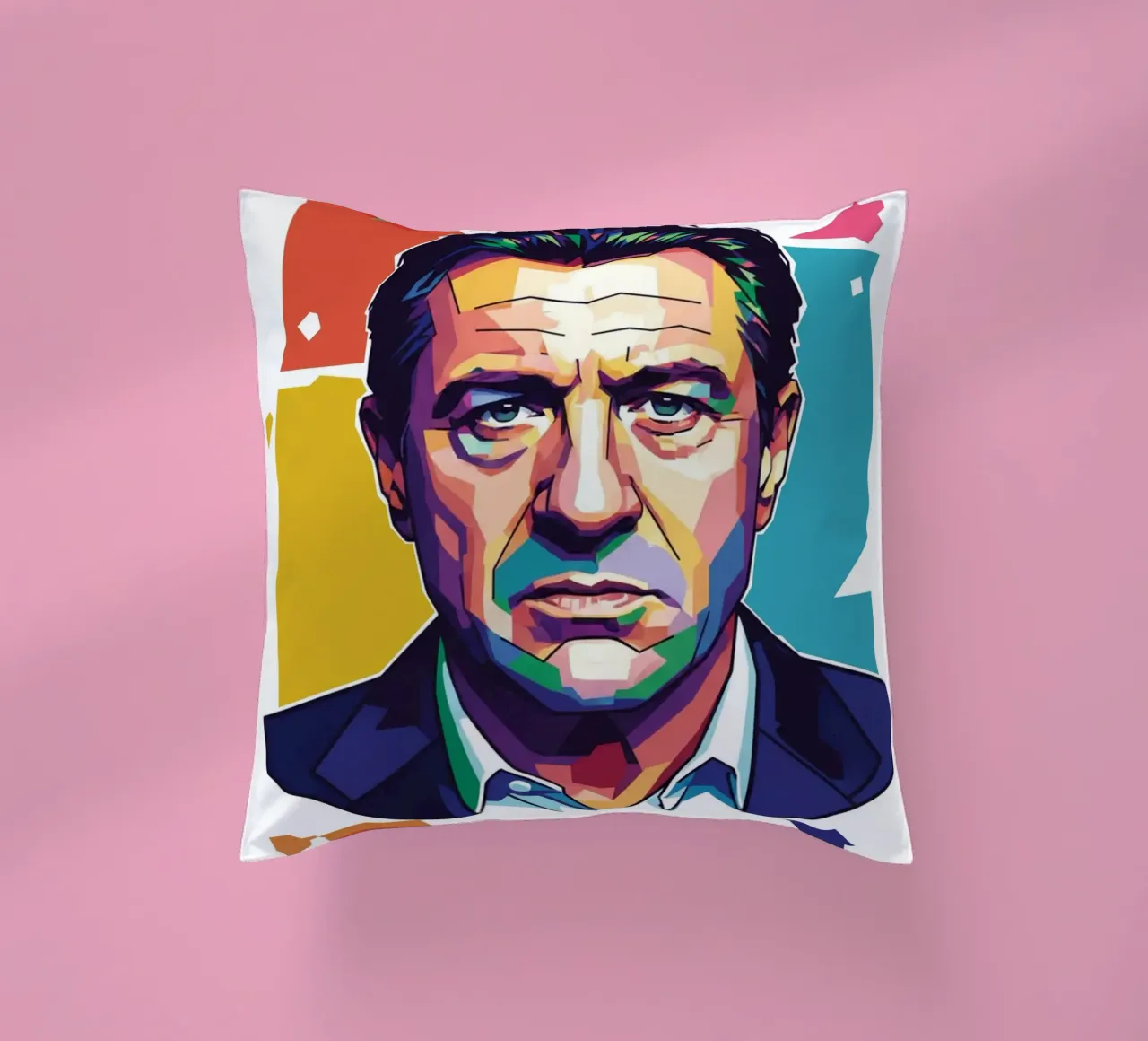 Ritratto pop art di Robert De Niro cuscino da Hantamrata