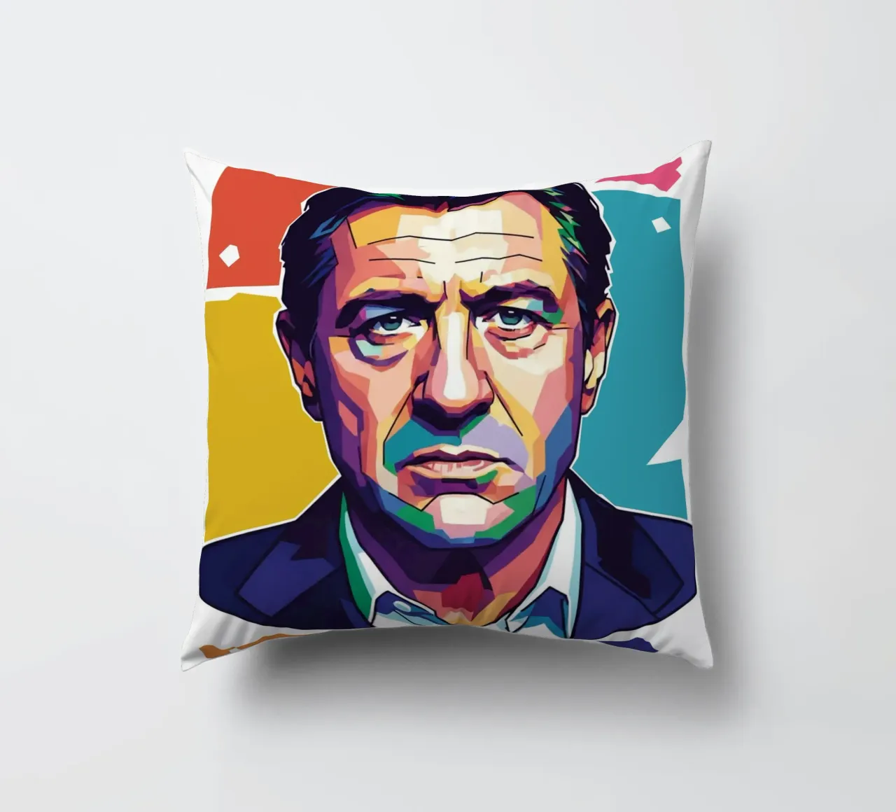 Ritratto pop art di Robert De Niro cuscino da Hantamrata