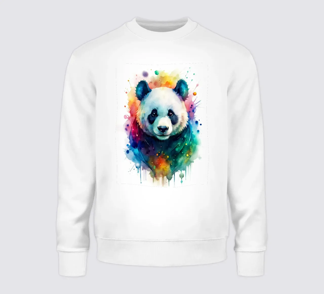 Orso panda in acquerello felpa da 🎁 NOBELART
