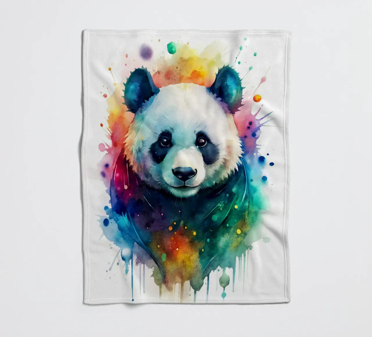Orso panda in acquerello coperta in pile da 🎁 NOBELART