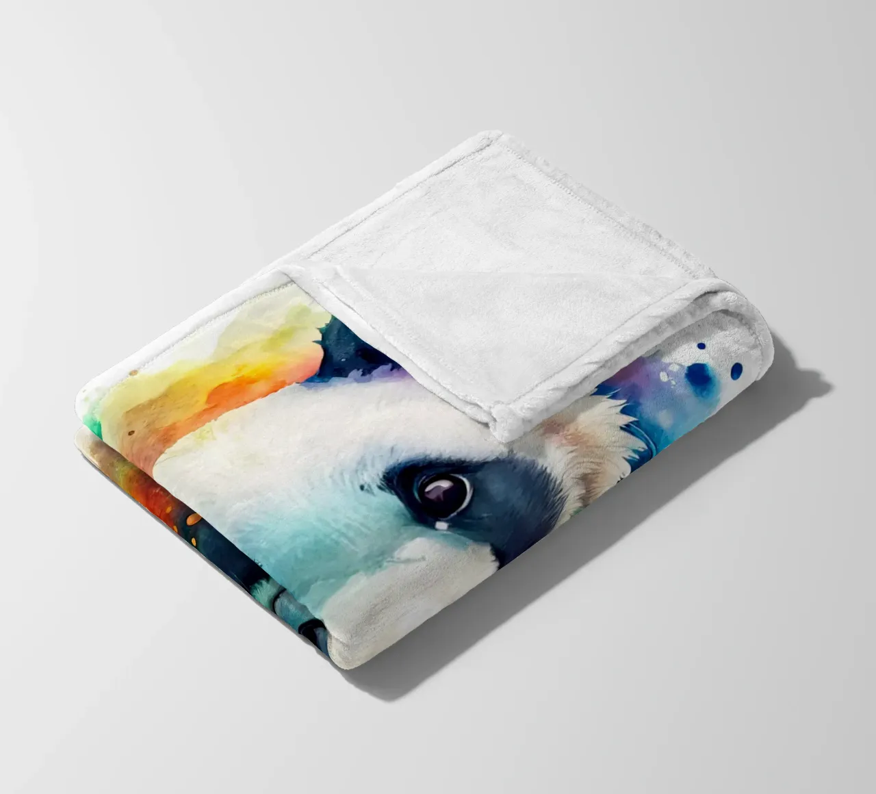 Orso panda in acquerello coperta in pile da 🎁 NOBELART