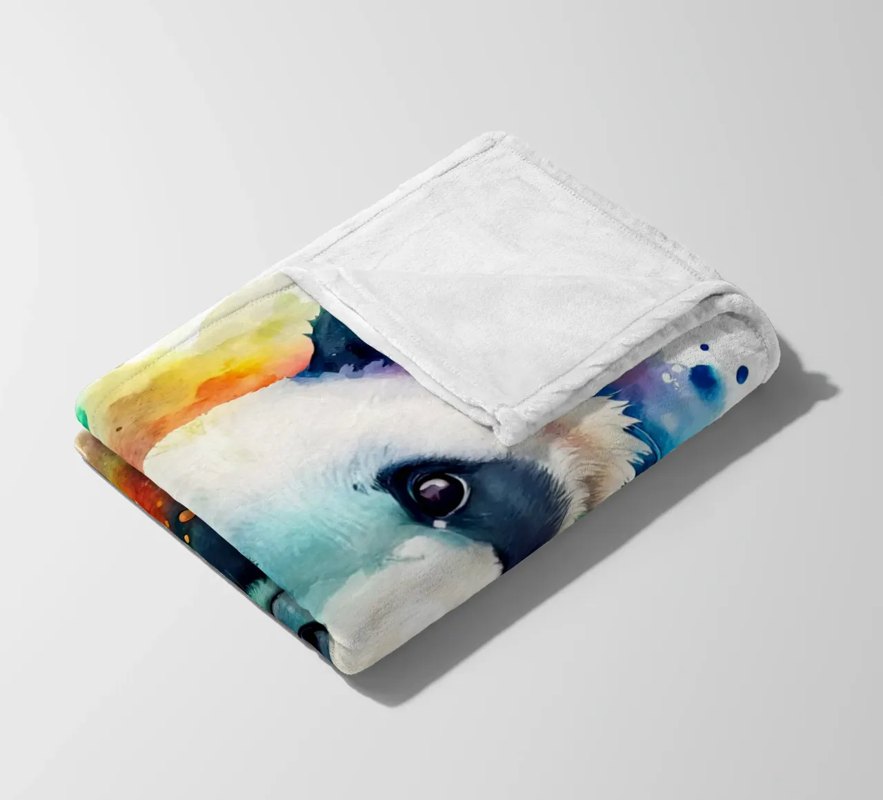 Orso panda in acquerello coperta in pile da 🎁 NOBELART
