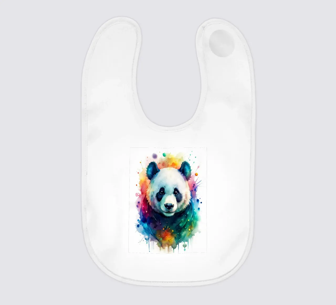 Orso panda in acquerello bavaglino da 🎁 NOBELART