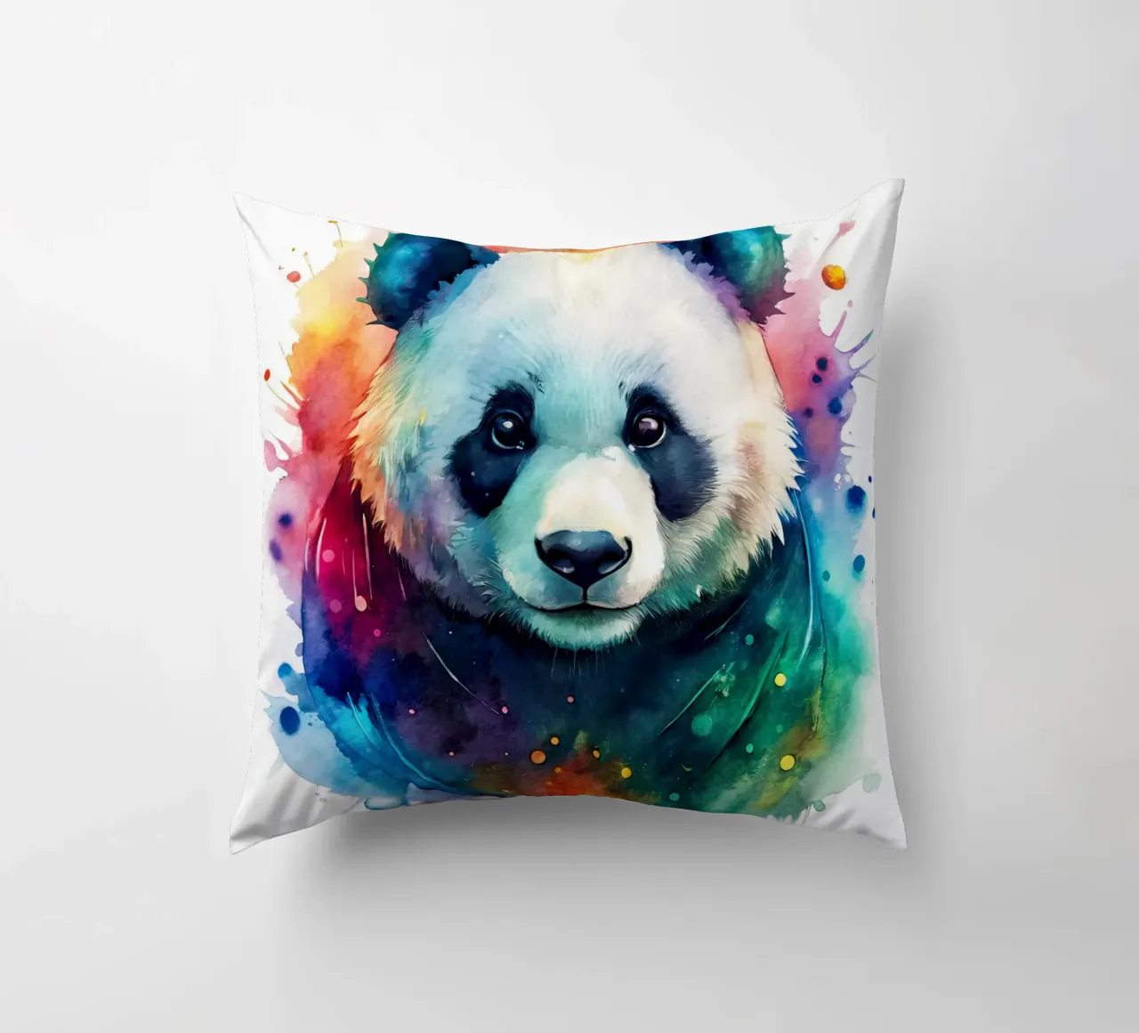 Orso panda in acquerello cuscino da 🎁 NOBELART