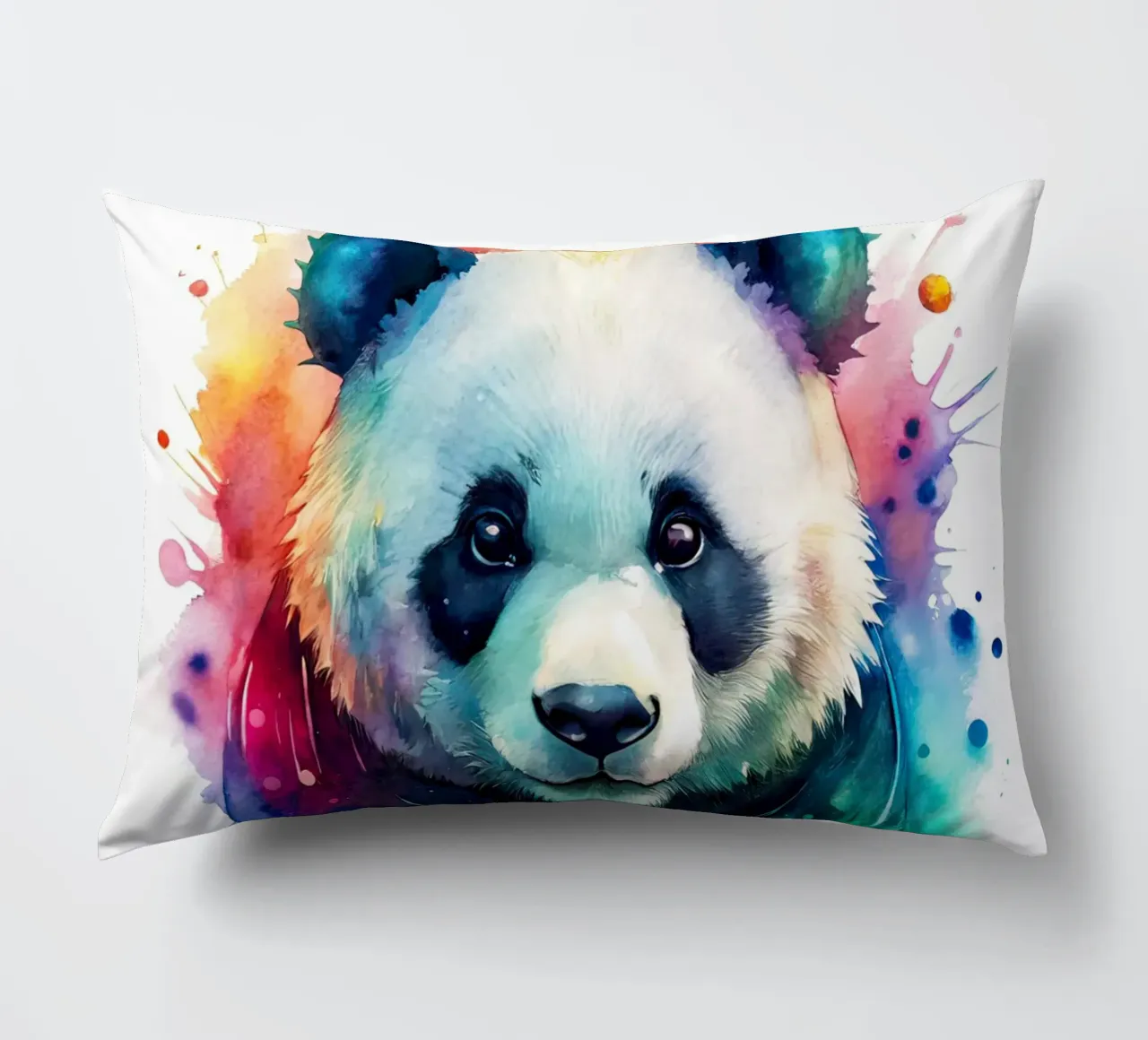 Orso panda in acquerello cuscino da 🎁 NOBELART