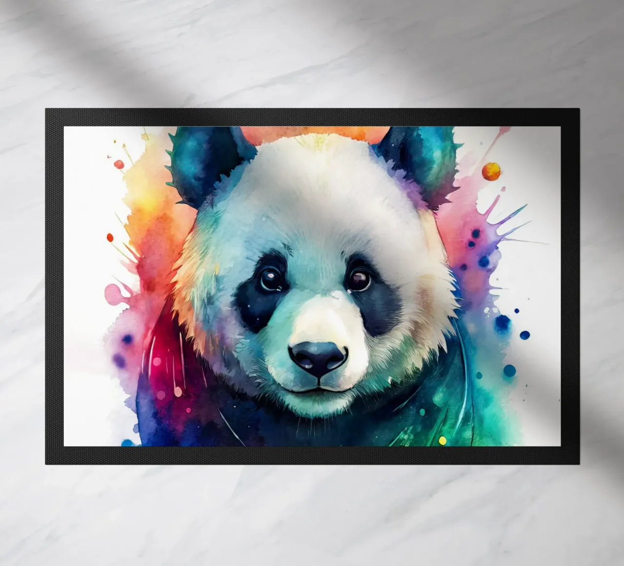 Orso panda in acquerello zerbino da 🎁 NOBELART