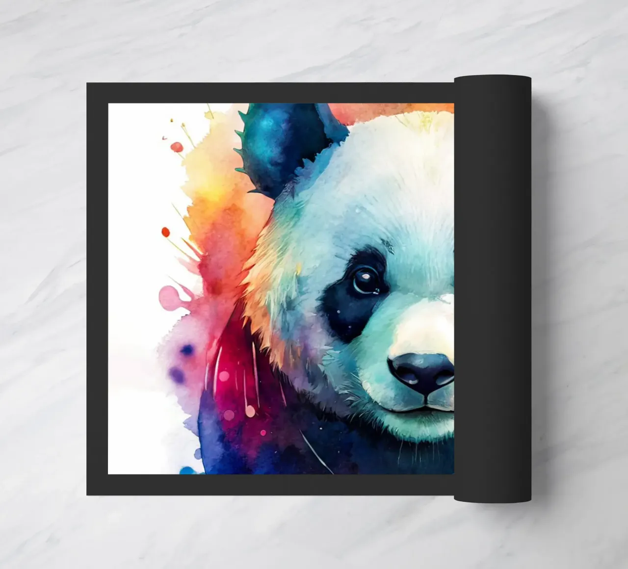 Orso panda in acquerello zerbino da 🎁 NOBELART