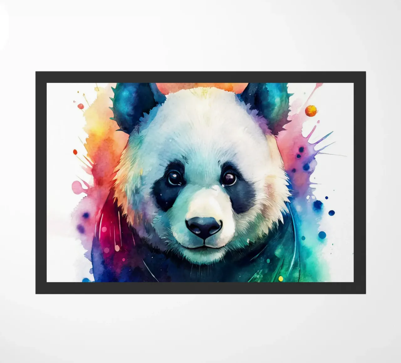 Orso panda in acquerello zerbino da 🎁 NOBELART