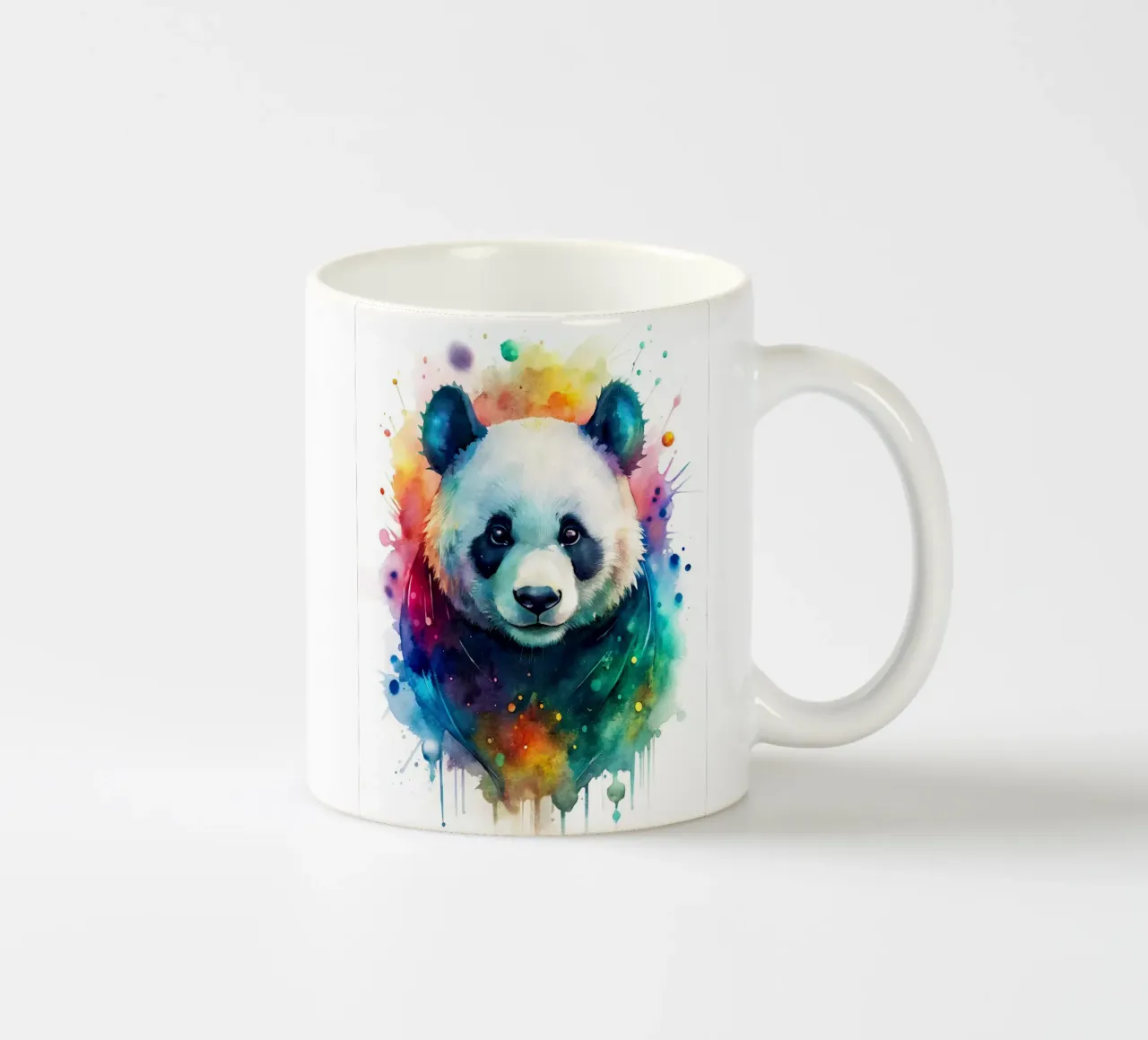 Orso panda in acquerello tazza in ceramica da 🎁 NOBELART