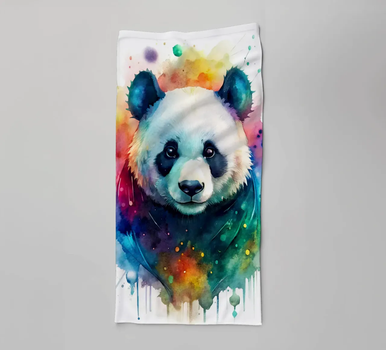 Orso panda in acquerello asciugamano da bagno da 🎁 NOBELART