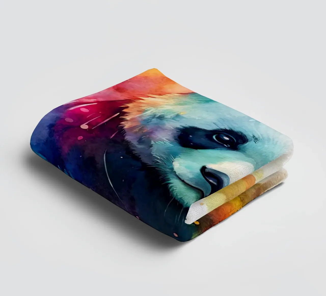 Orso panda in acquerello asciugamano da bagno da 🎁 NOBELART