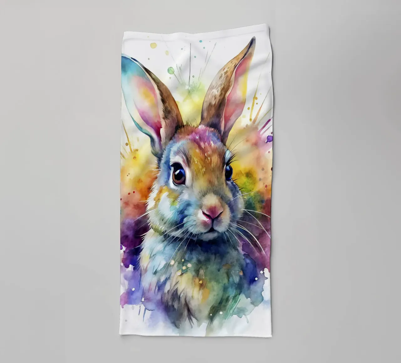 Coniglio ad acquerello asciugamano da bagno da 🎁 NOBELART