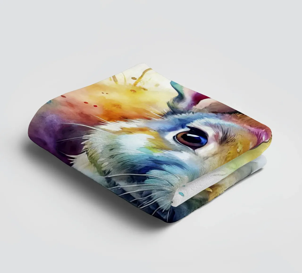 Coniglio ad acquerello asciugamano da bagno da 🎁 NOBELART