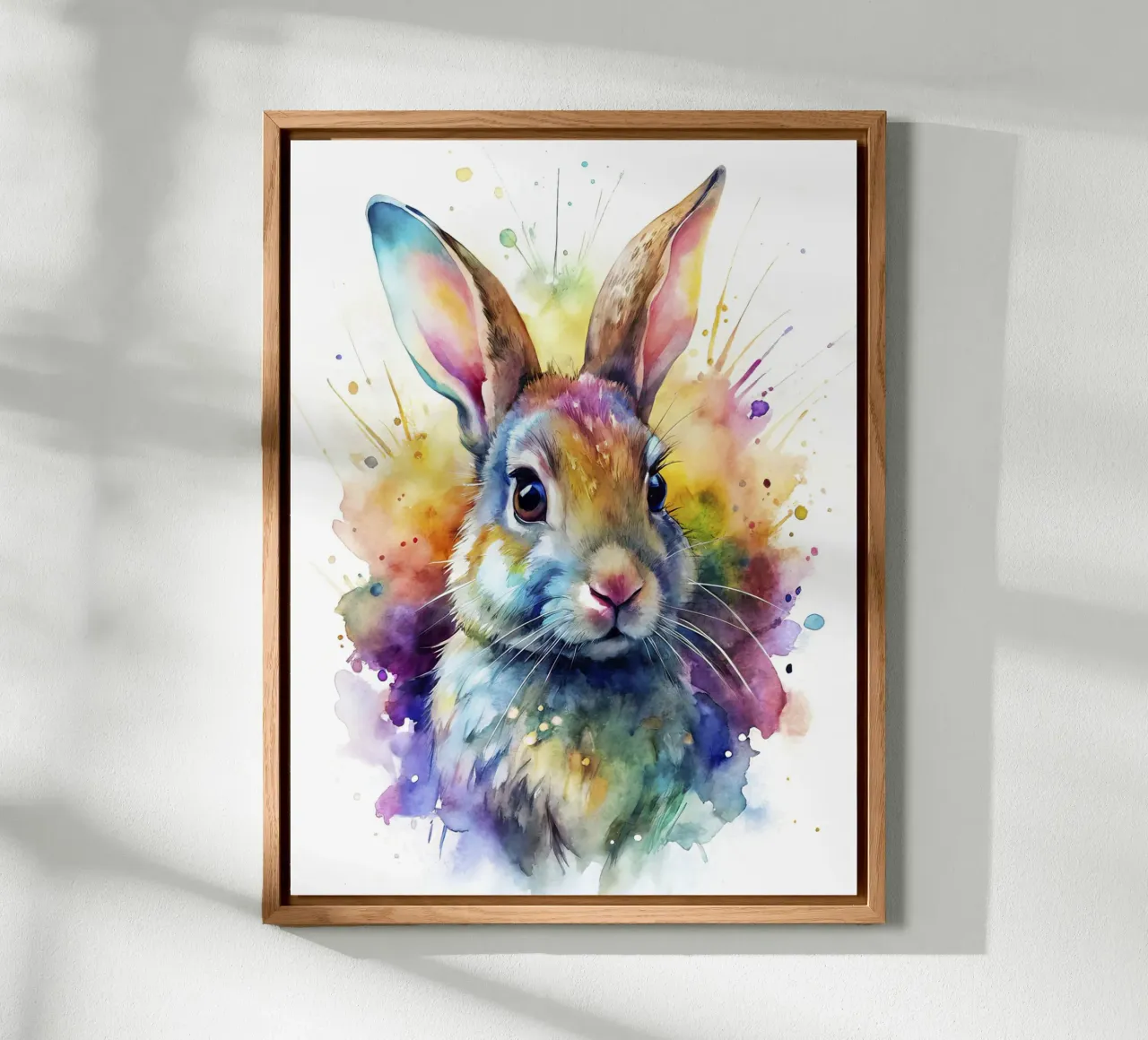 Coniglio ad acquerello alluminio dibond da 🎁 NOBELART