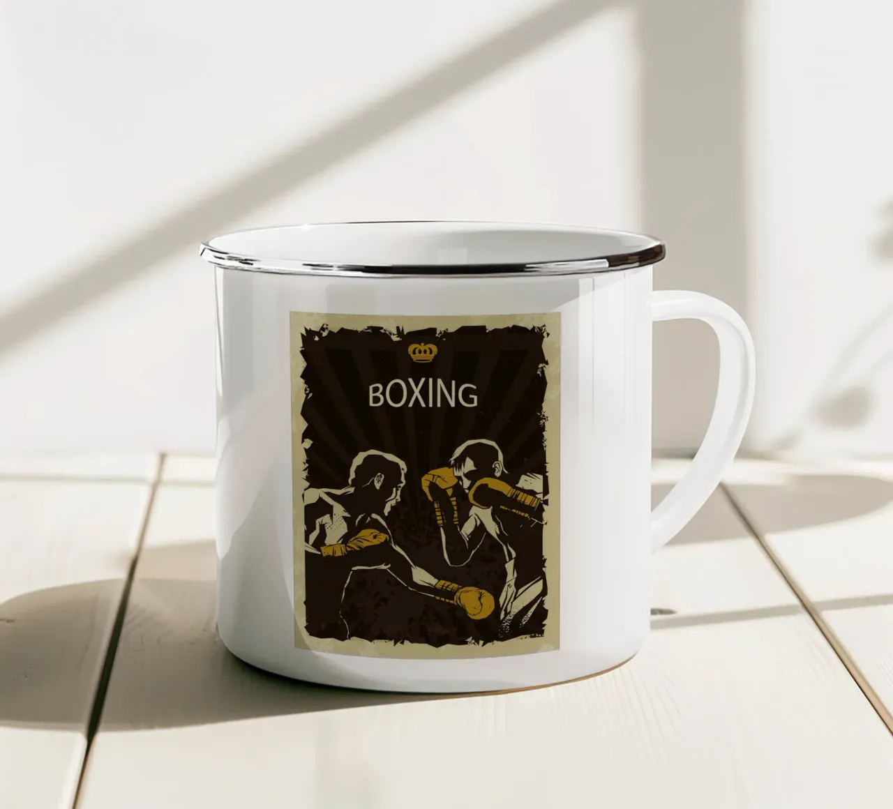 Boxer tazza in smalto da 🎁 NOBELART