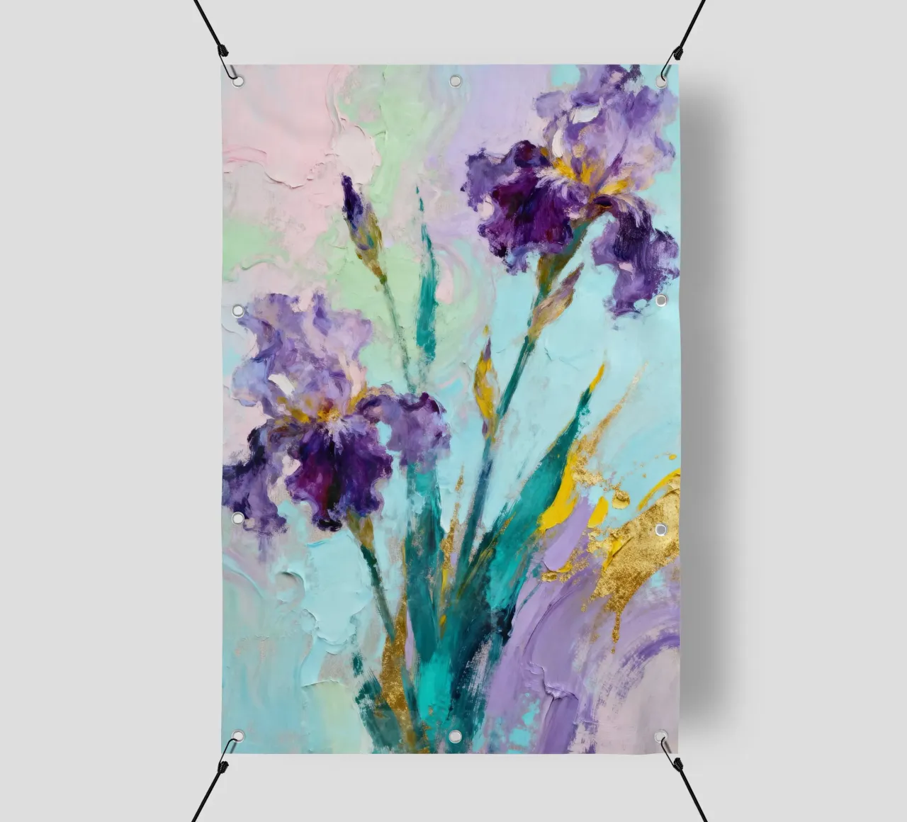 Purple Iris Abstract telo in pvc da Attaboy Dsgn