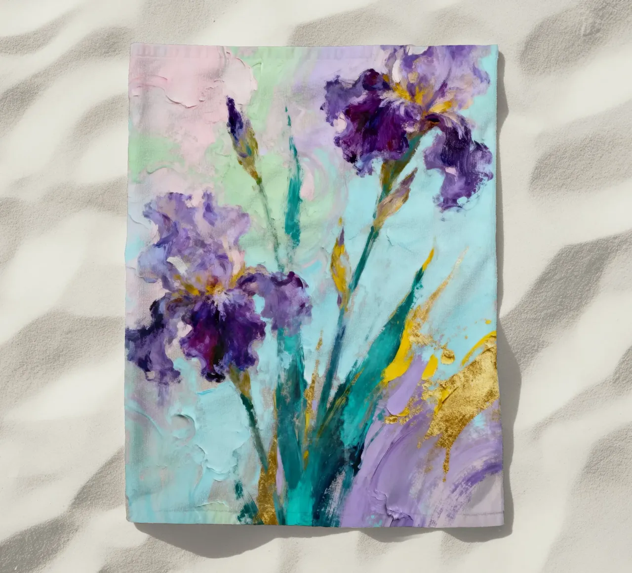 Purple Iris Abstract telo mare da Attaboy Dsgn