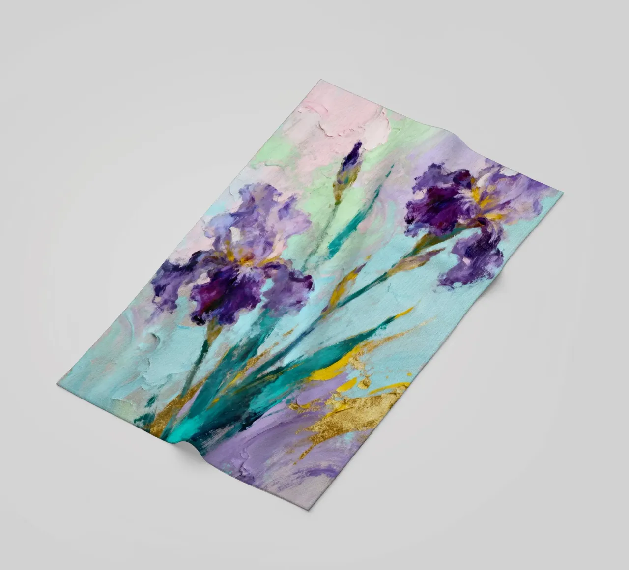 Purple Iris Abstract telo mare da Attaboy Dsgn