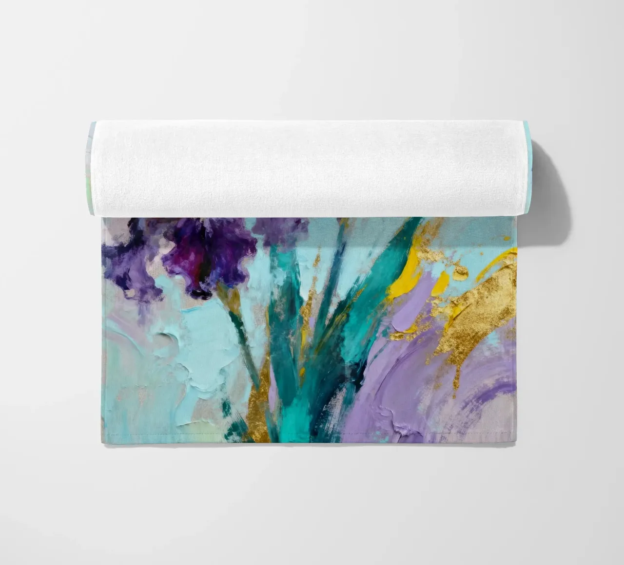 Purple Iris Abstract telo mare da Attaboy Dsgn