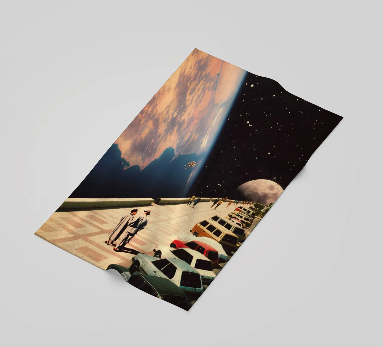 Space Promenade beach towel by Taudalpoi