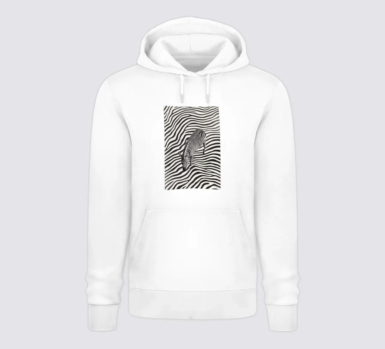 Strisce zebrate | Line art Op-Art felpa con cappuccio da Autofocus