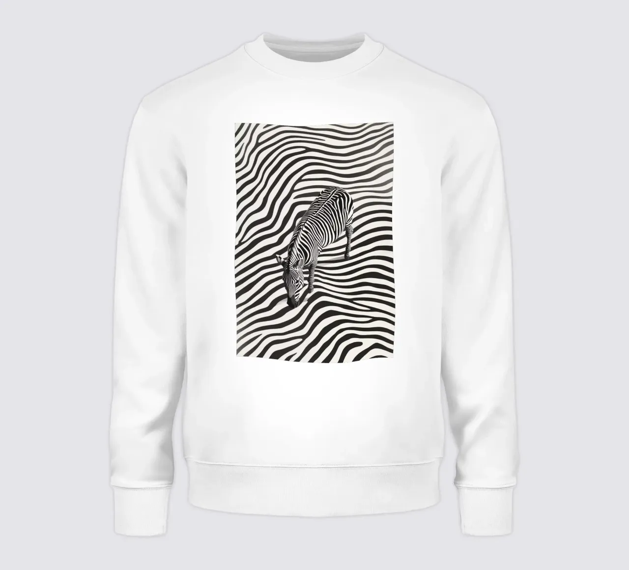 Strisce zebrate | Line art Op-Art felpa da Autofocus
