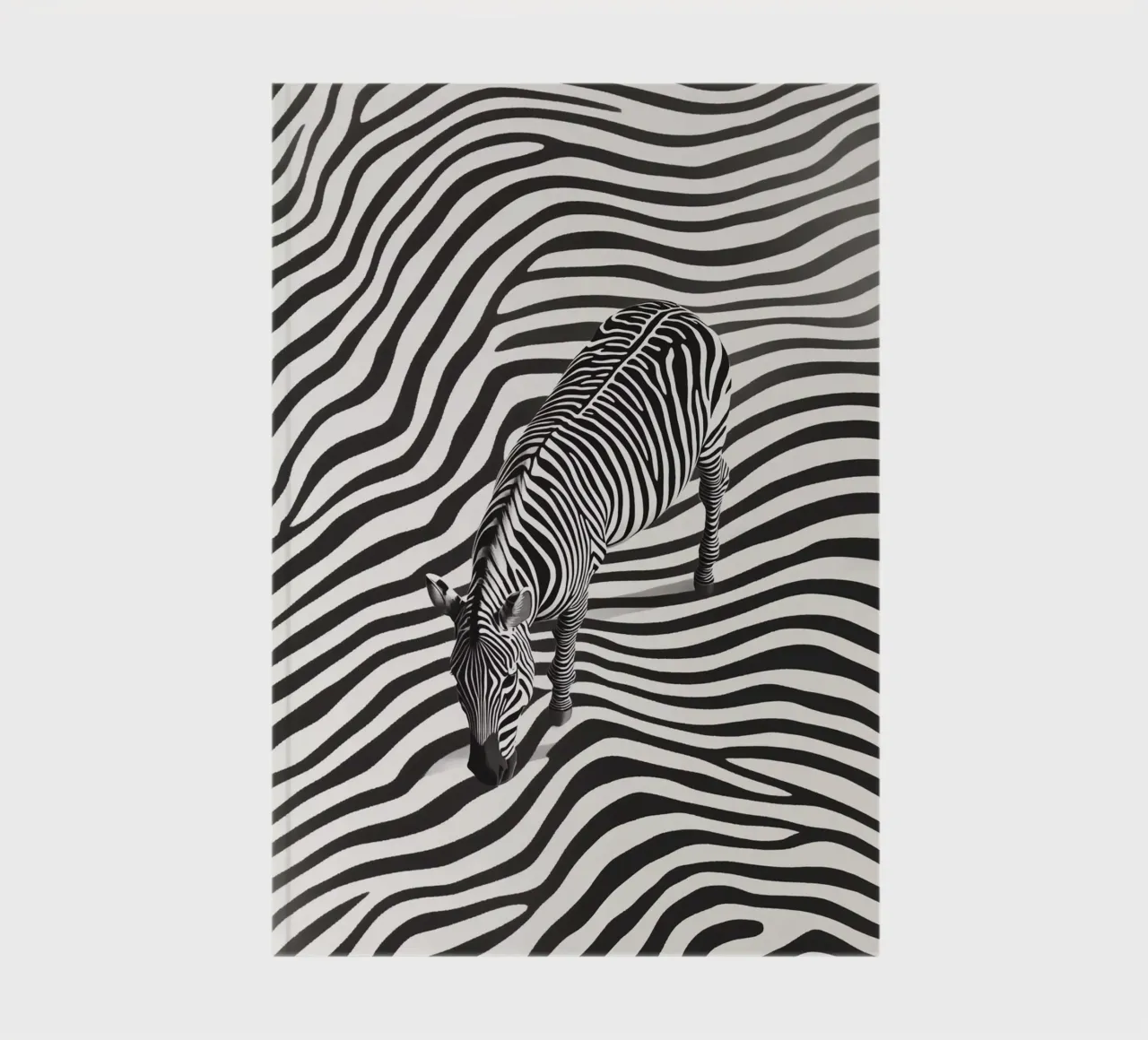 Zebra stripes | Op-Art line art notebook by Autofocus