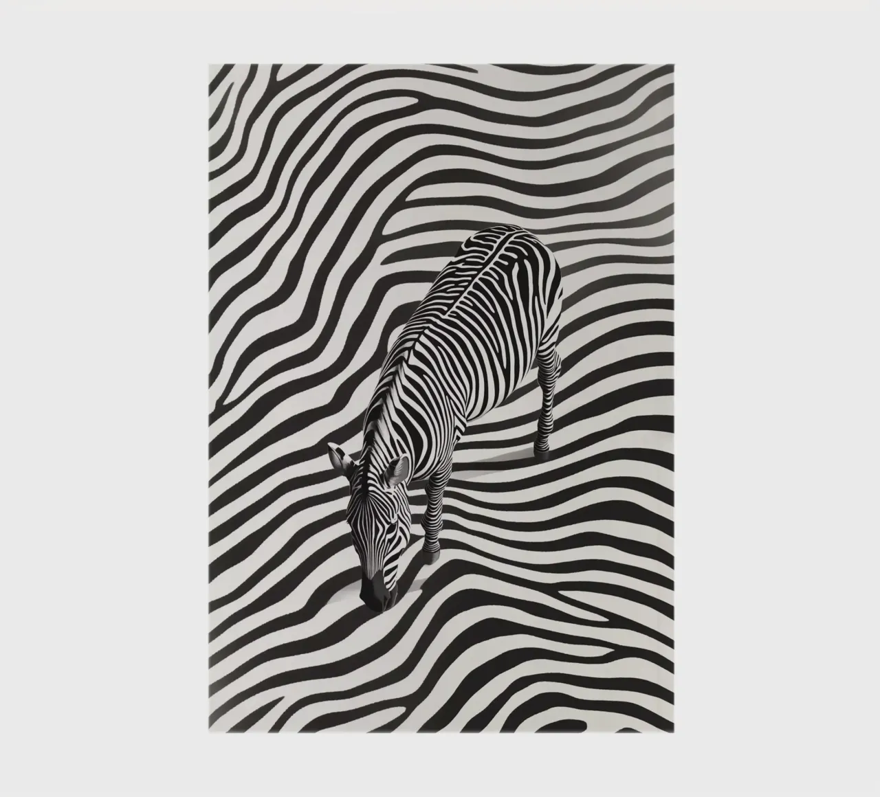 Zebra stripes | Op-Art line art notebook by Autofocus