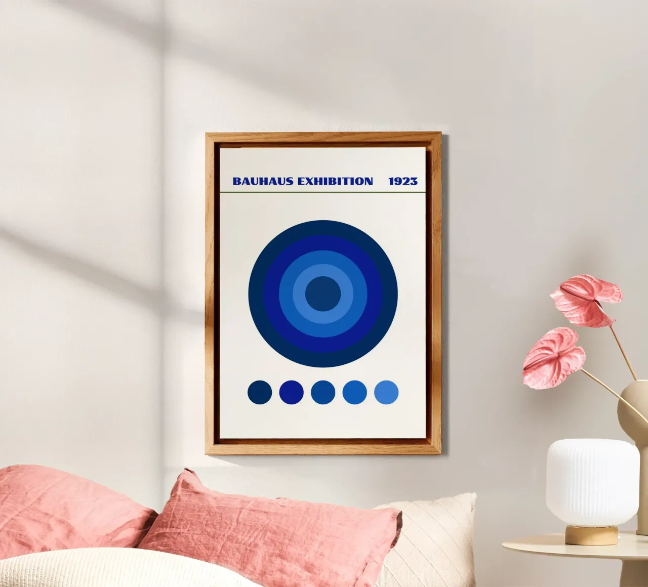 Cerchi concentrici blu - Studio del colore in stile Kandinsky pannello forex da Grungeo