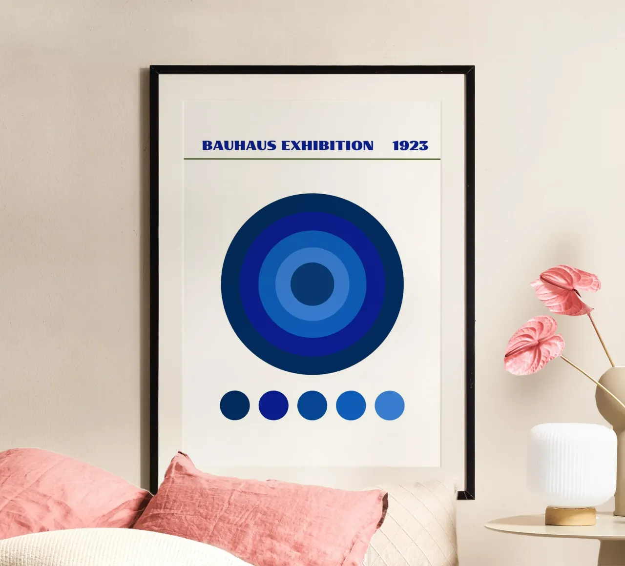 Círculos concéntricos azules - Estudio de color al estilo Kandinsky hahnemühle de Grungeo
