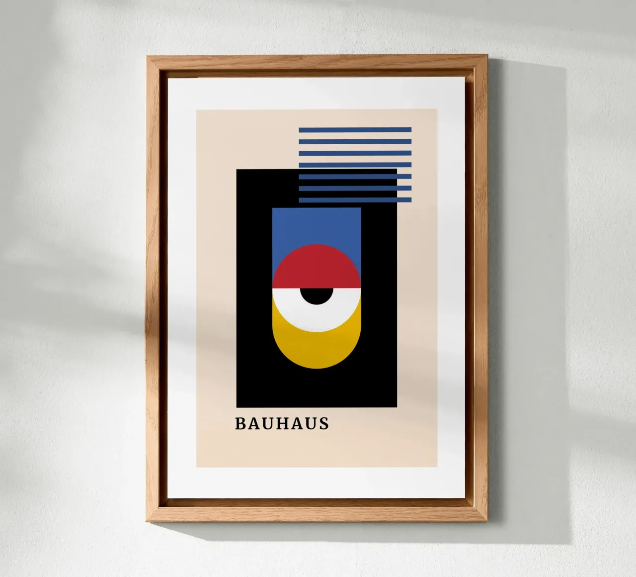 Bauhaus Primary Color Abstract | Geometric Layered Target Ar aluminio dibond de Grungeo