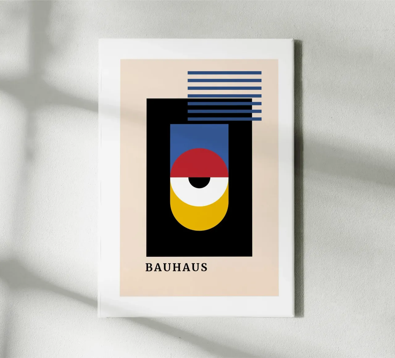 Bauhaus Primary Color Abstract | Geometric Layered Target Ar canvas by Grungeo