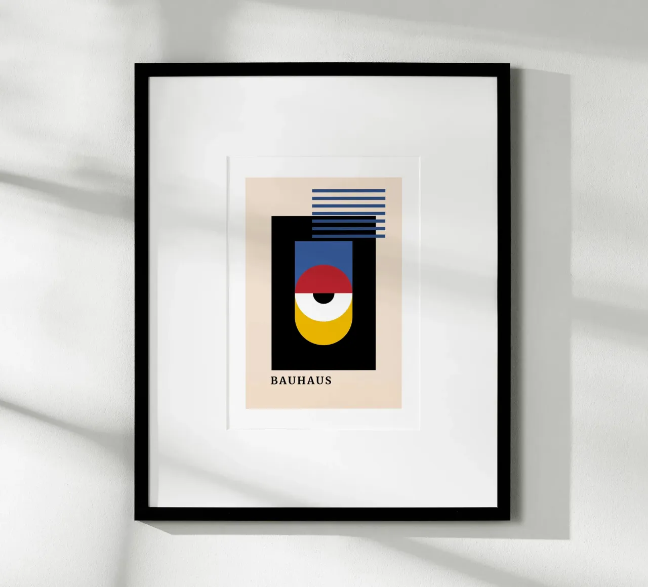 Bauhaus Primary Color Abstract | Geometric Layered Target Ar hahnemühle de Grungeo
