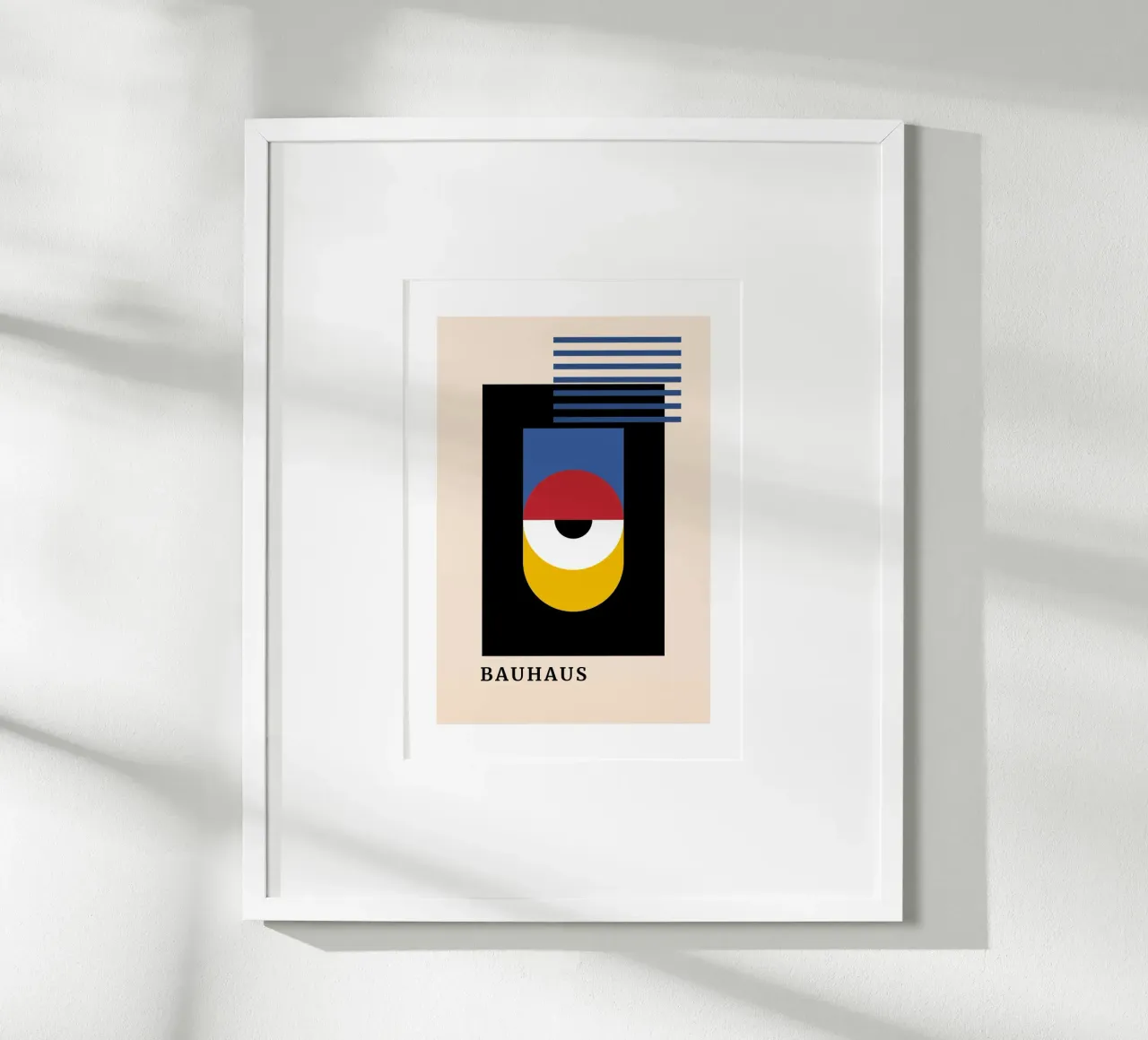 Bauhaus Primary Color Abstract | Geometric Layered Target Ar hahnemühle de Grungeo