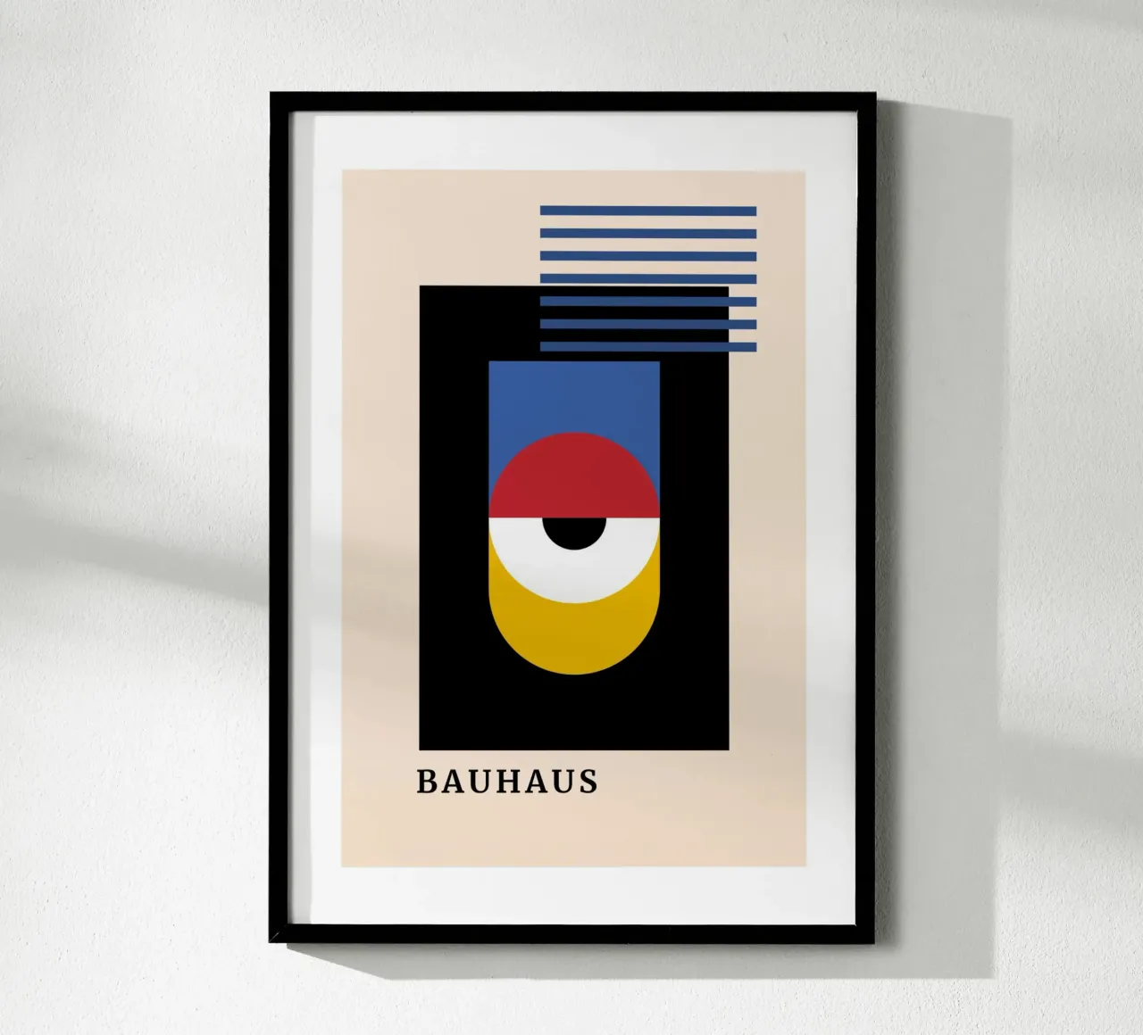Bauhaus Primary Color Abstract | Geometric Layered Target Ar hahnemühle de Grungeo