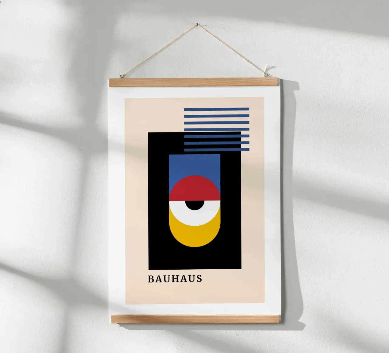 Bauhaus Primary Color Abstract | Geometric Layered Target Ar hahnemühle de Grungeo
