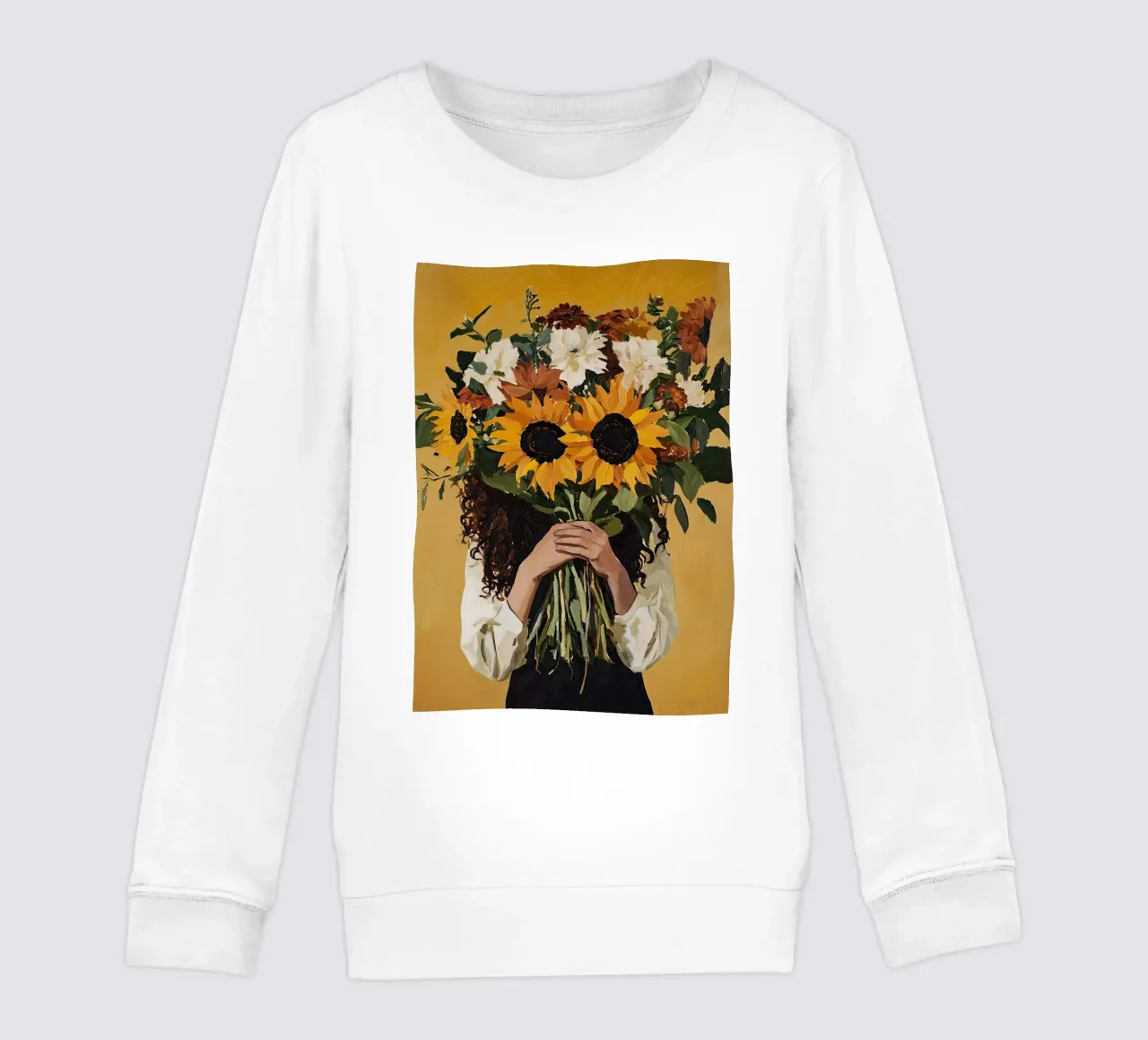 Bouquet di girasoli Regalo Botanico Fiori Olio felpa bambino da Euphoria Theresa