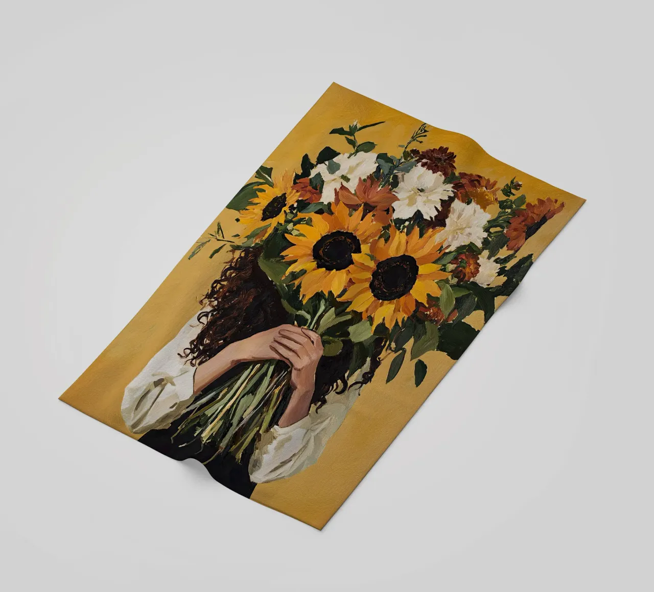 Bouquet di girasoli Regalo Botanico Fiori Olio telo mare da Euphoria Theresa