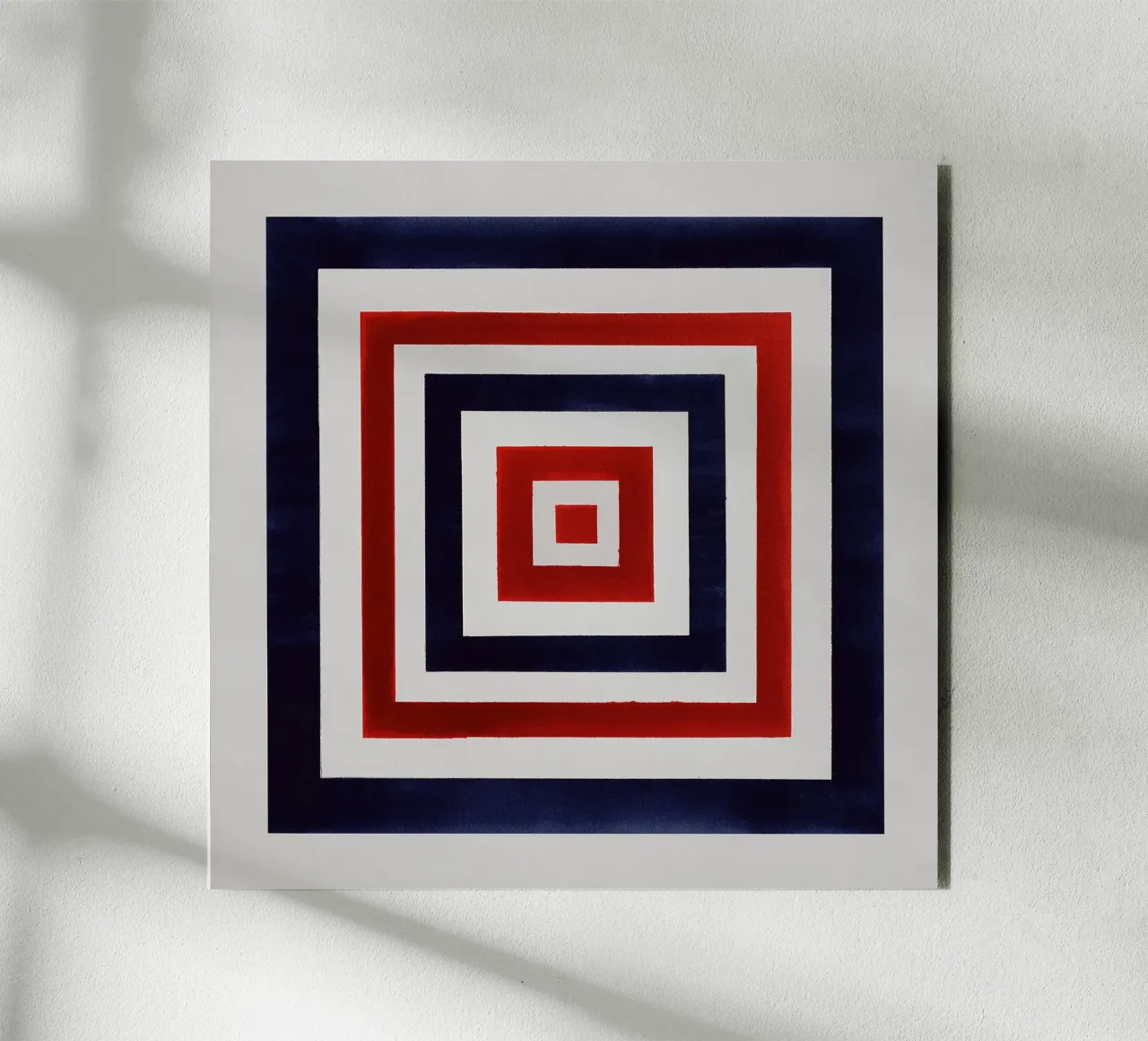 Red & Indigo Squares alluminio dibond da Seed & Signal