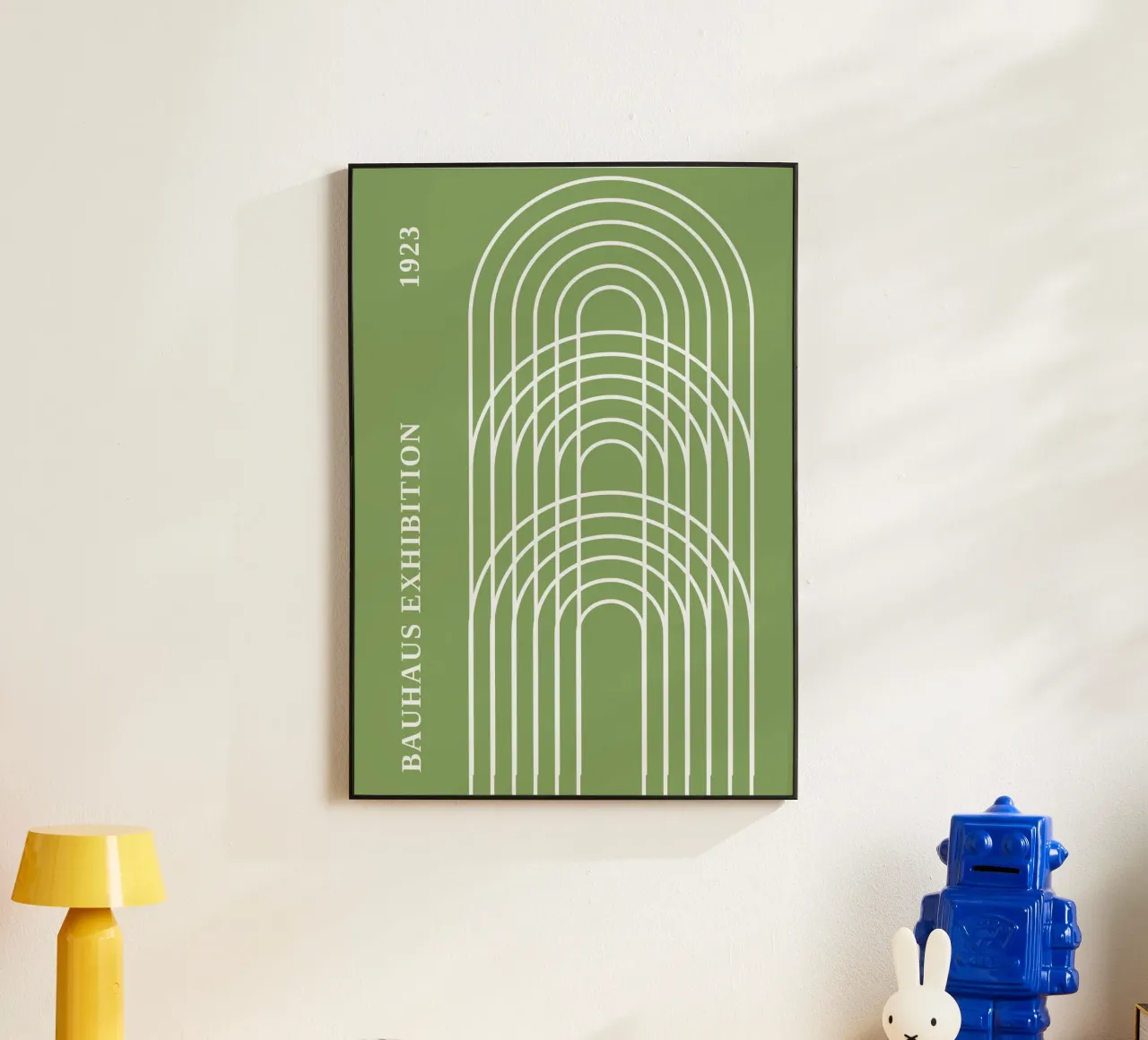 Nested Arch Minimal Line Art: Mostra del Bauhaus 1923 alluminio dibond da Grungeo