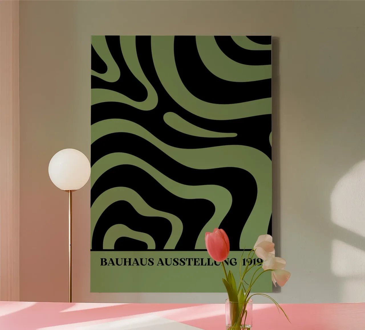Retro Fluid Swirls: Earth Tone Psychedelic Abstract canvas by Grungeo