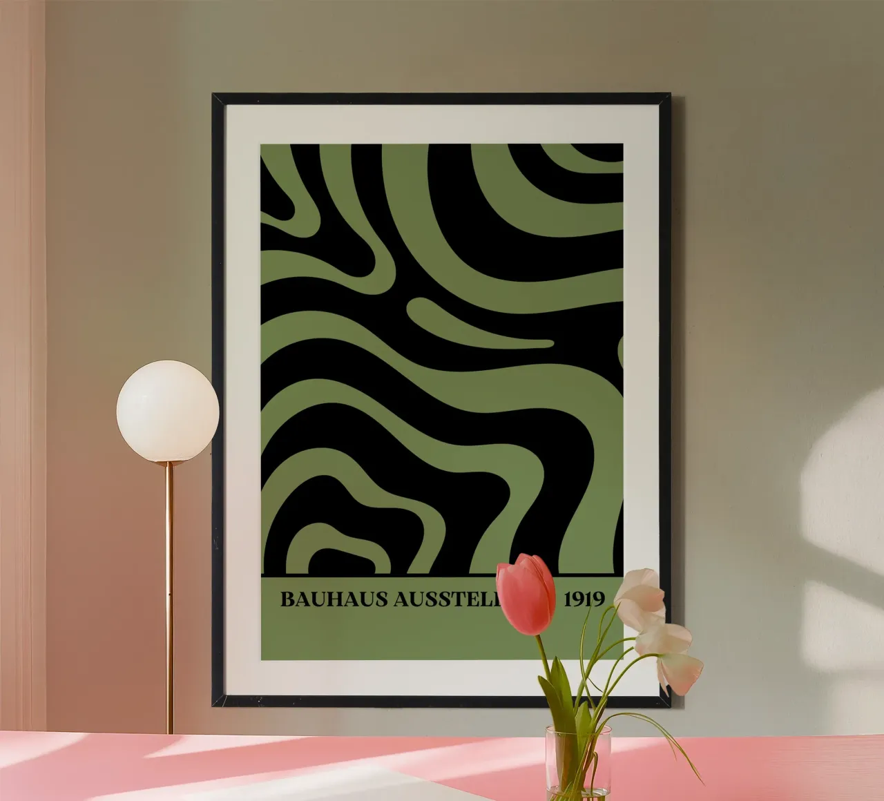 Retro Fluid Swirls: Earth Tone Psychedelic Abstract hahnemühle by Grungeo