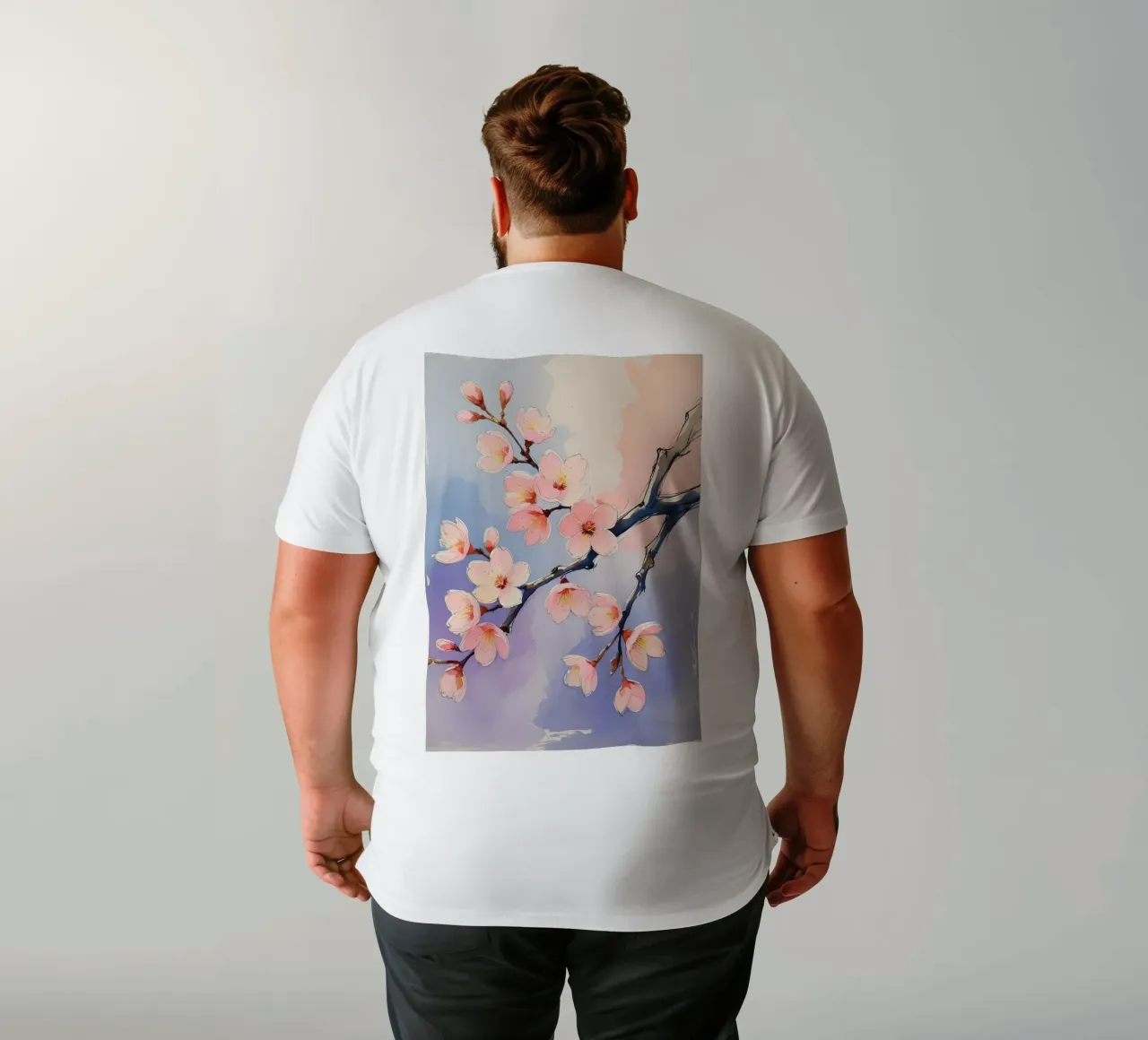 Pittura digitale minimalista con fiori di ciliegio t-shirt da Bloom And Brush