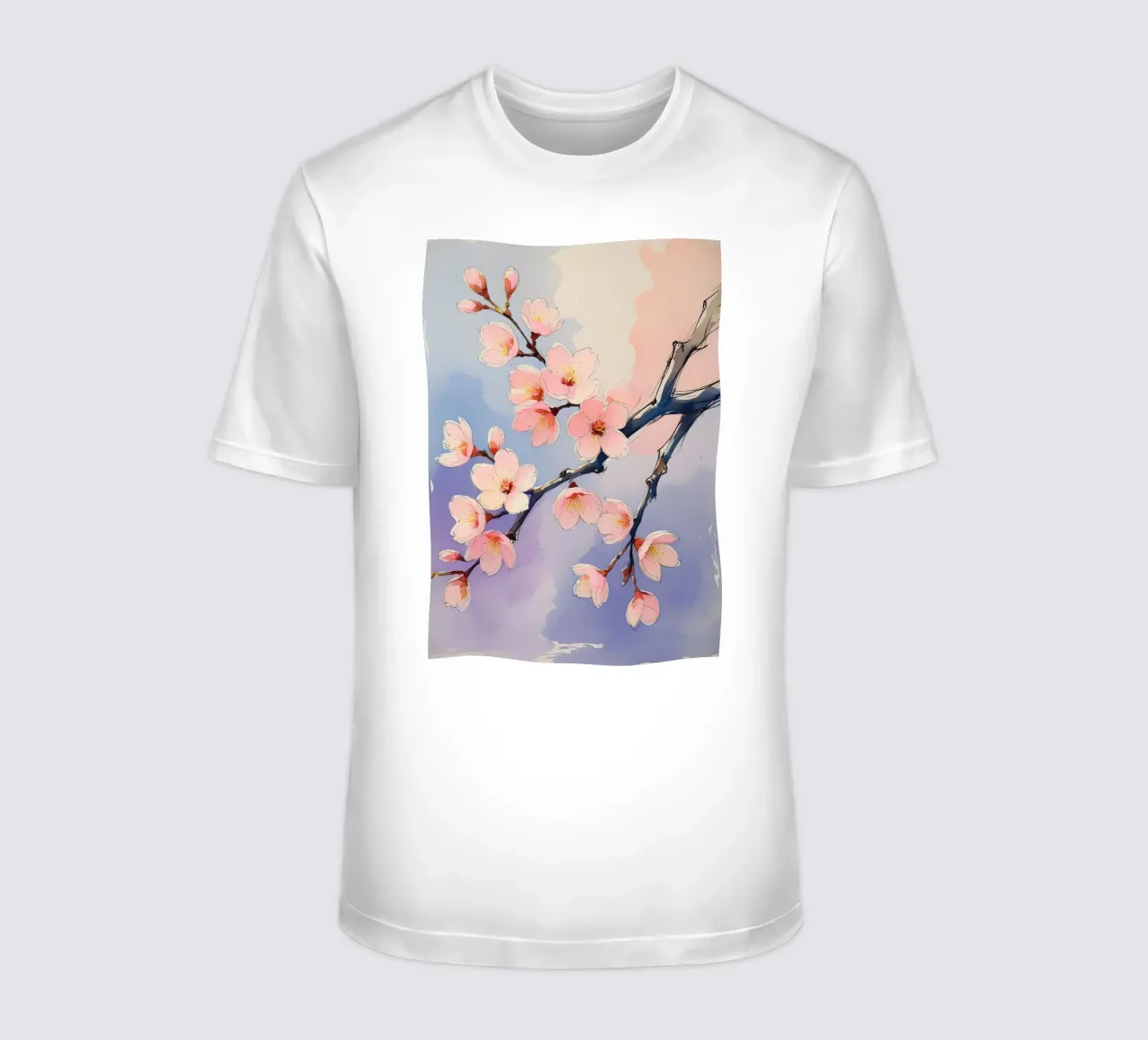 Pittura digitale minimalista con fiori di ciliegio t-shirt da Bloom And Brush