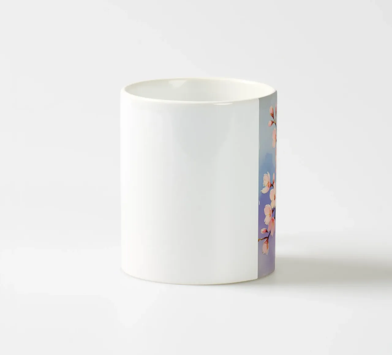 Pittura digitale minimalista con fiori di ciliegio tazza in ceramica da Bloom And Brush