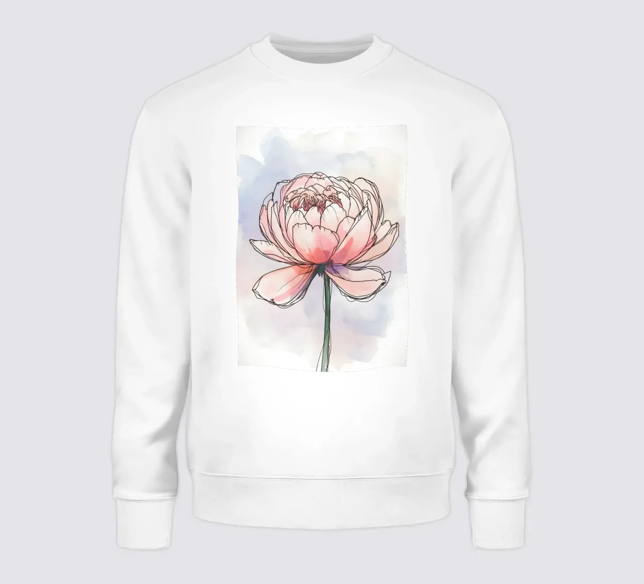 Pittura digitale minimalista di magnolia felpa da Bloom And Brush