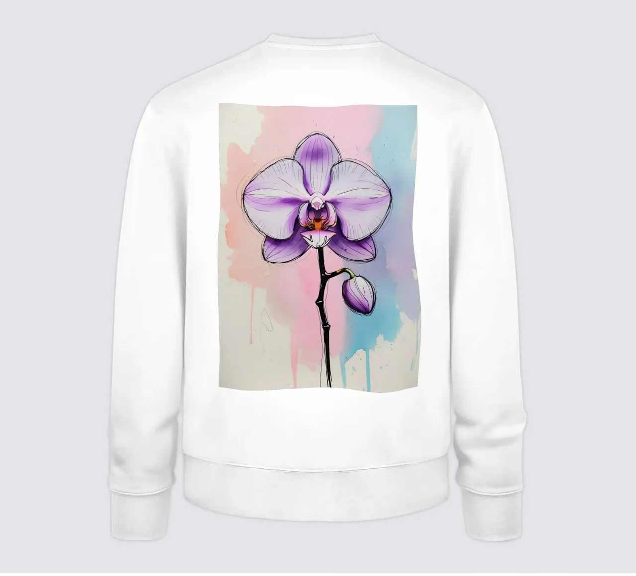 Pittura digitale minimalista di orchidee felpa da Bloom And Brush
