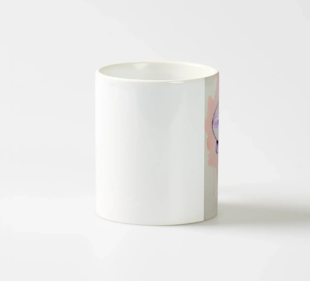 Pittura digitale minimalista di orchidee tazza in ceramica da Bloom And Brush