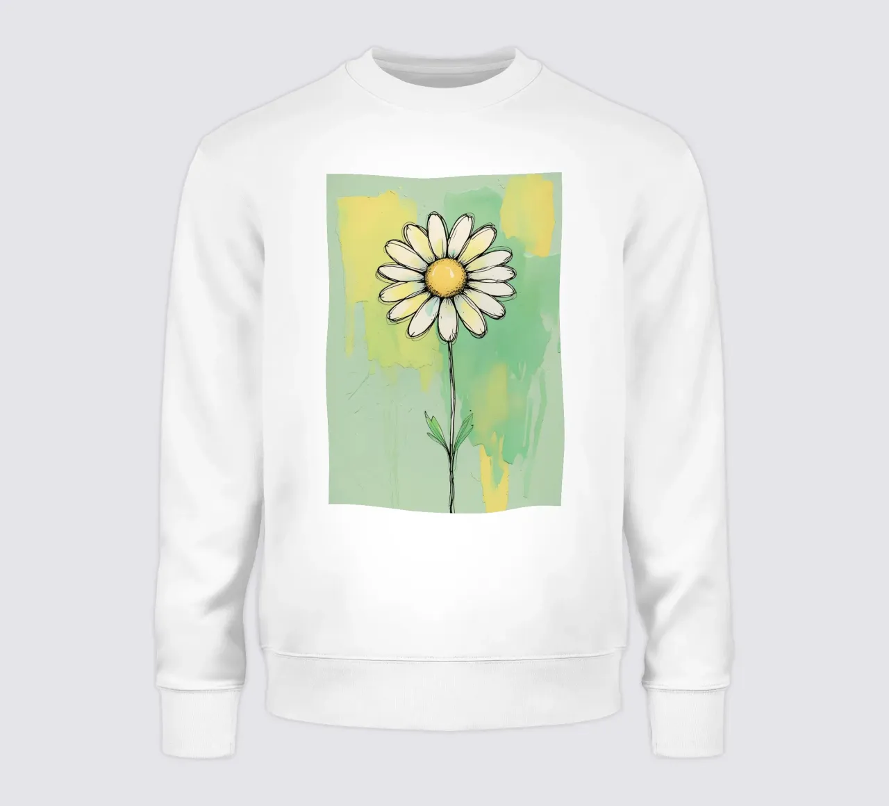 Pittura digitale minimalista a forma di margherita felpa da Bloom And Brush