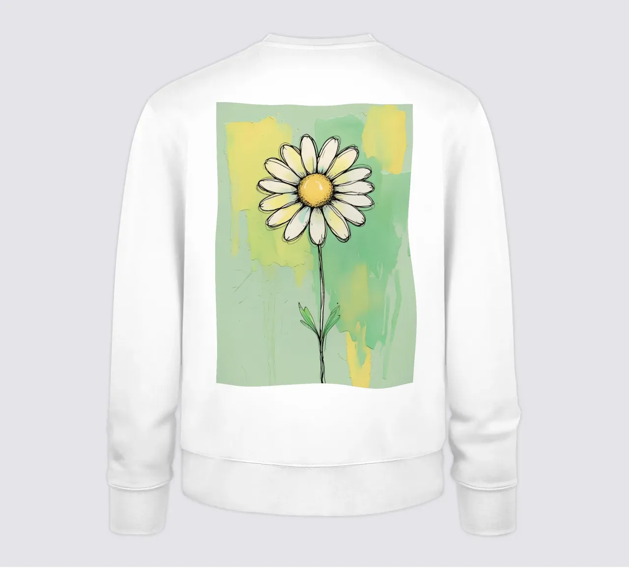 Pittura digitale minimalista a forma di margherita felpa da Bloom And Brush